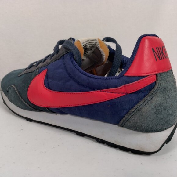 Nike Waffle Trainer Shoes Women 10.5 Midnight Blue Red Swoosh Running Sneakers - Picture 12 of 16